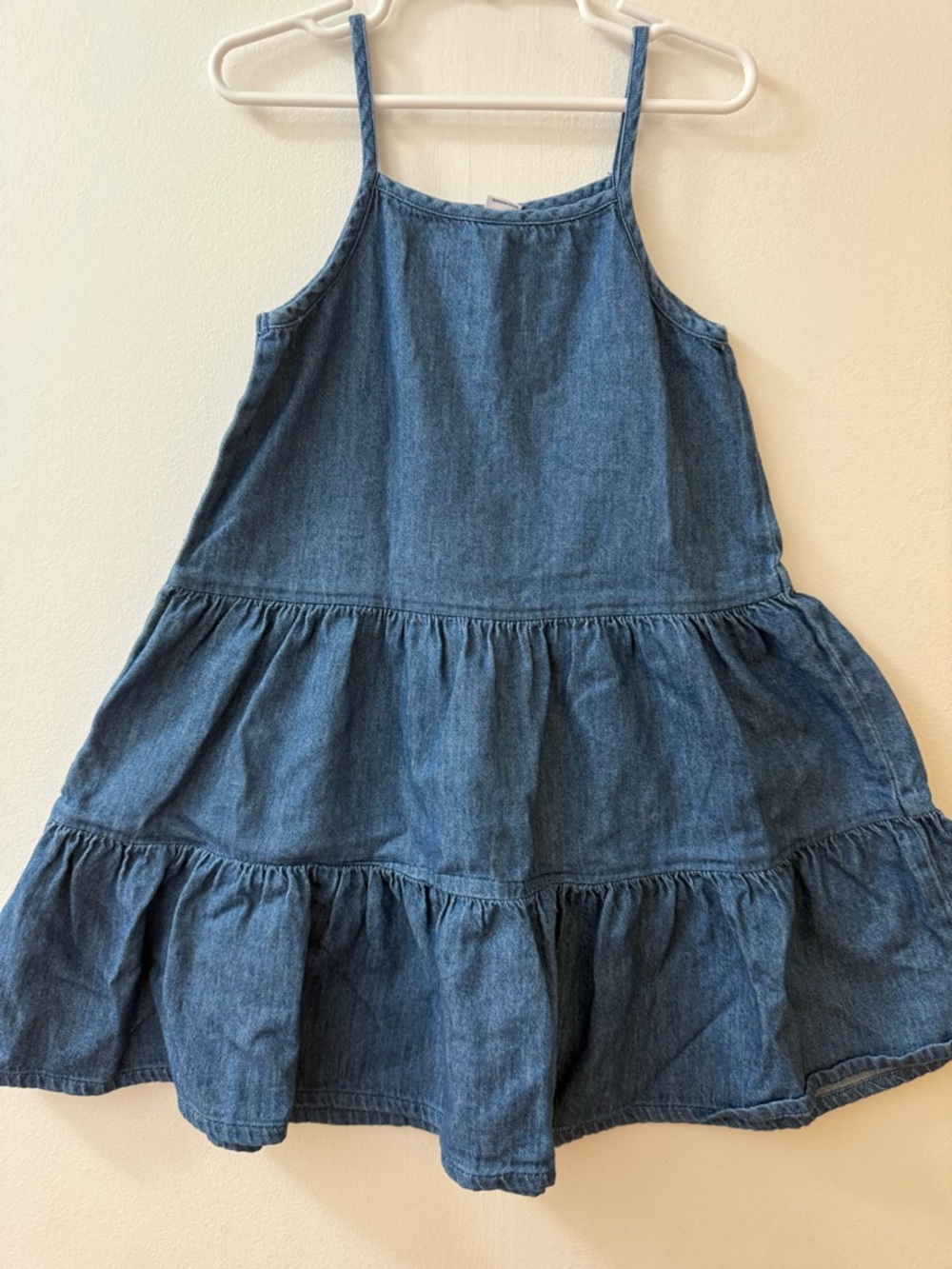 Old Navy Light Blue Denim Tiered Sundress